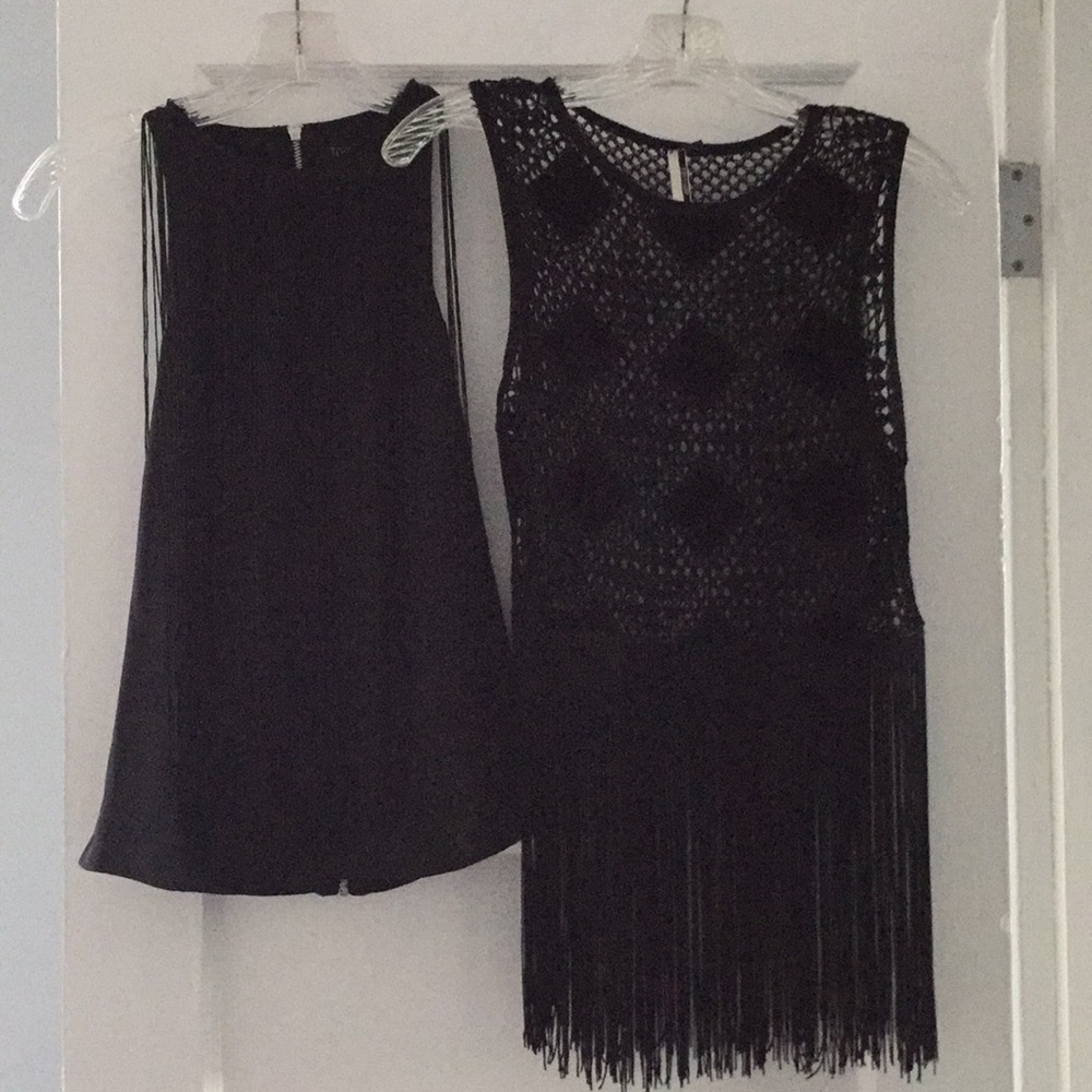 Topshop fringe tops